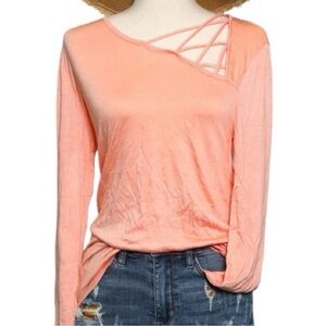 BiBi XL Orange Long Sleeve Top
